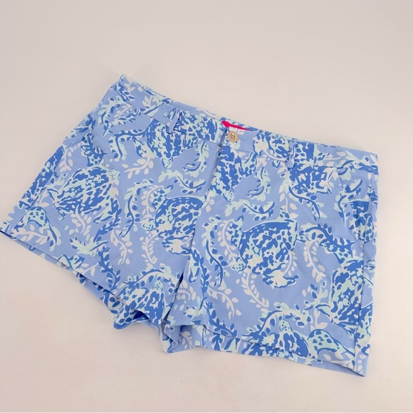 Lilly Pulitzer Callahan Knit Shorts Turtley Awesome Turtle 16 - Picture 2 of 5